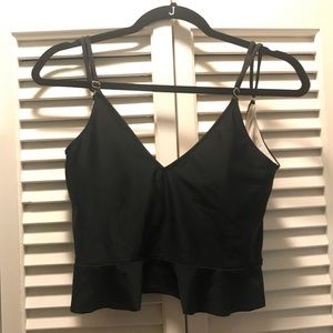 Kortni Jeane Black Scoop Back Top, M
